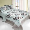 [Mistery Circle ] 3PC Cotton Vermicelli-Quilted Printed Quilt Set (Full/Queen Size)