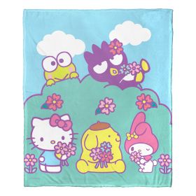 Hello Kitty; Springtime Friends Aggretsuko Comics Silk Touch Throw Blanket; 50" x 60"