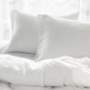 King Size Pillow Cases Set of 2, Soft White Pillow Cases Set of 2, Pillow Cases King, Premium Soft Linen Pillow Case with Envelope Enclosure 20"x36"