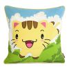 [Kitty Meow] Embroidered Applique Pillow Cushion / Floor Cushion (19.7 by 19.7 inches)