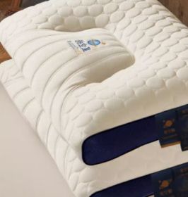 Natural Memory Cervical Protection And Sleep Aid Latex Pillow (Option: Upgrade DuPont Blue-High pillow single)