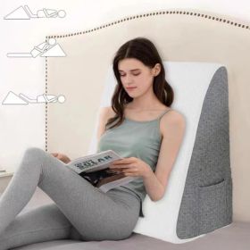 Triangle Sponge Leaning Cushion Bedside Cushion Waist Support Half Lying Half Lying Slope Pillow (Option: Triangle Cushion-50X50X26CM)