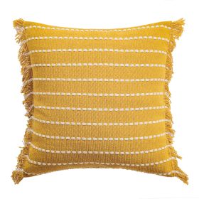 Minimalist Retro Home Pillow Cover (Option: Yellow Background White Beam-30x50cm Without Core)