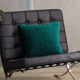 Solid Color Netherlands Velvet Solid Geometry Sofa And Bedside Pillow Cover (Option: Dark Green-45x 45cm 400g Core)