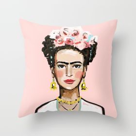 New Self-painted Cushion Cover Pillowcase (Option: DRD8013-45x45cm)