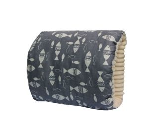 Baby Breastfeeding Arm Pillow Pure Cotton Fleece-lined Thickened (Option: Gray Small Fish)