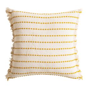 Minimalist Retro Home Pillow Cover (Option: White Background And Yellow-30x50cm Without Core)