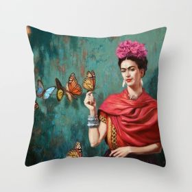 New Self-painted Cushion Cover Pillowcase (Option: DRD8022-45x45cm)