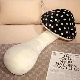 Cute Big Mushroom Shaped Leg Clip Sleeping Long Plush Pillow Living Room Backrest Pillow (Option: Black-100cm1000g)