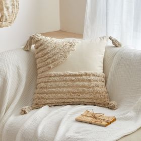 Plush Tassels And Quiet Bohemian Style Pillowcases (Option: Semicircle-Textile Core)