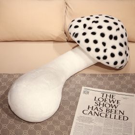 Cute Big Mushroom Shaped Leg Clip Sleeping Long Plush Pillow Living Room Backrest Pillow (Option: White-130cm2200g)